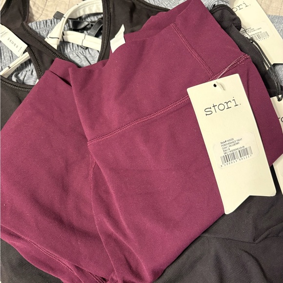 stori Pants - Stori Burgundy Perseverance Leggings